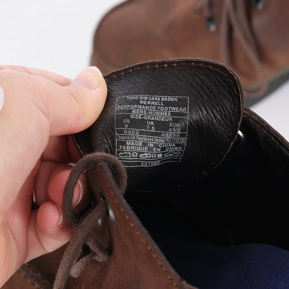 Merrell Topo Rim Dark Brown Lace Up Men's Shoes Size 8 - Picture 5 of 8